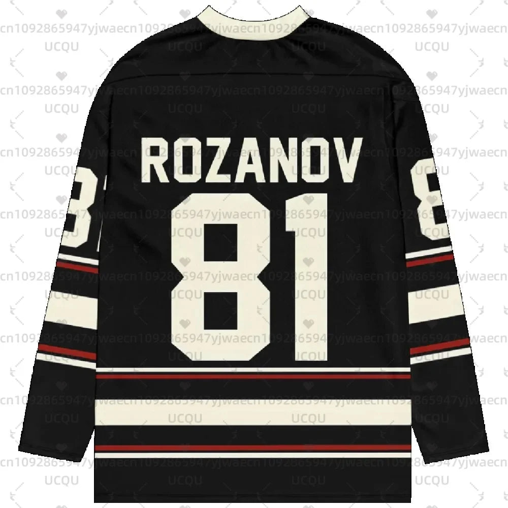 New Heated Rivalry Hockey Jersey Long Sleeves Tee Men's Women's Rozanov HOLLANDER T-shirt Unisex Tops Pullovers