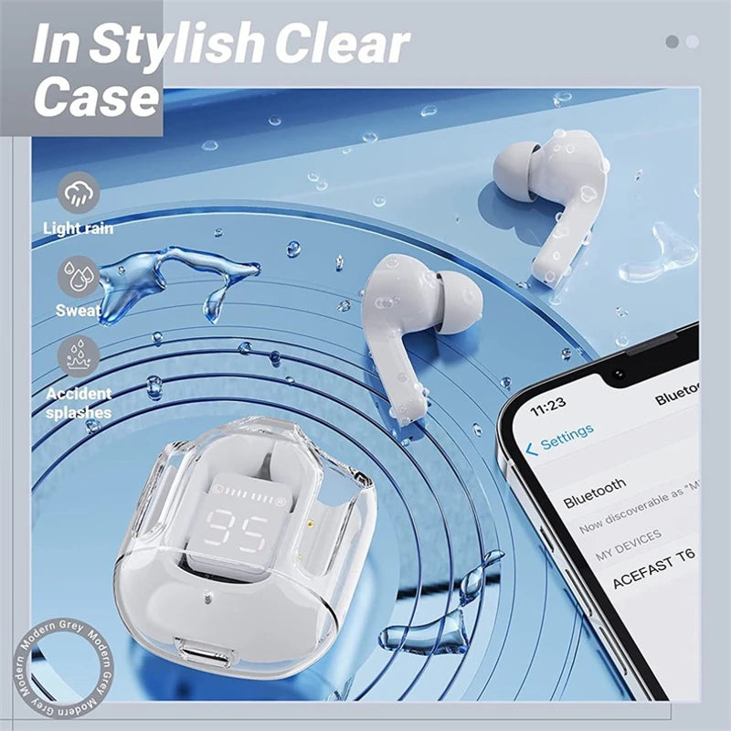 Wireless Mini Earbuds LED Power Digital Display TWS Wireless Headset Stereo Sound Bluetooth Headphones