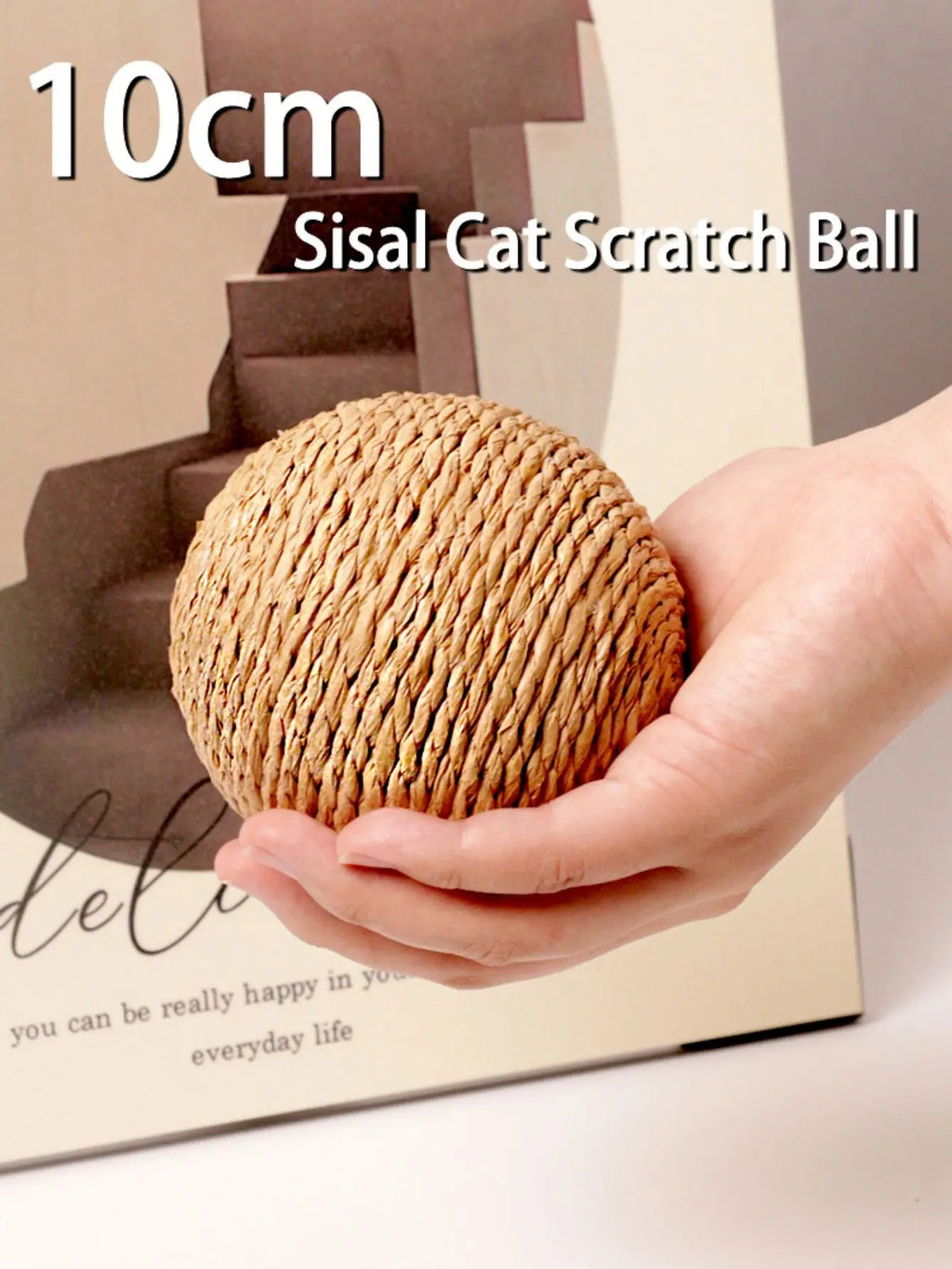 10CM Interactive Cat Scratching Ball Toy For Kitten Teeth Cleaning Anti Bite Cat Ball Sounding Toy Pet Supplies
