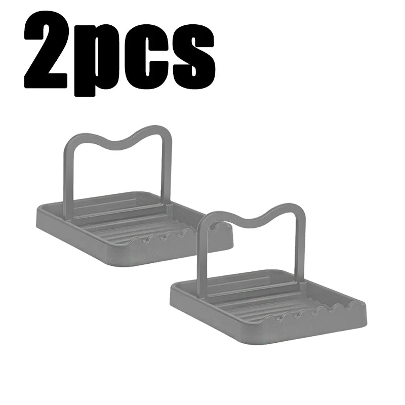 1-3PC Spatula Pot Lid Holder Foldable Multifunctional Upright Stand  Kitchen Draining Rack Wave Anti-slip Storage Organiser