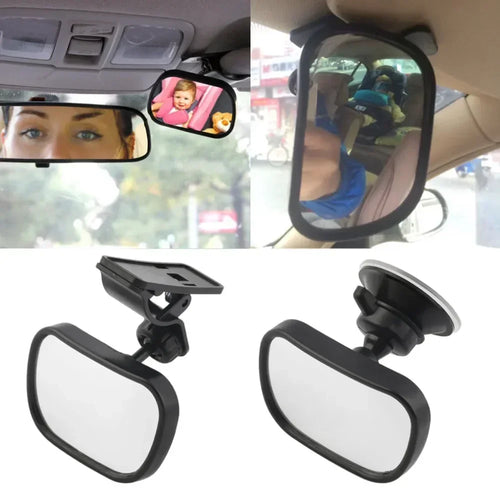 2 In 1 Kids Monitor Baby Rear View Mirror In-Car Baby Observation Mirror Car Rear Seat Child Safety Mirror Easy Installation