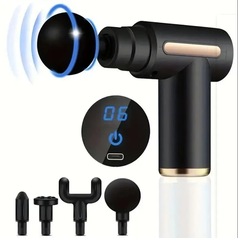 Portable Gun Vibration Massage Gun For Body Neck Back Deep Muscle Relaxation Fitness Slimming One Head