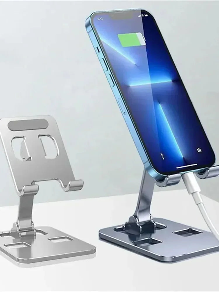 Foldable Desk Phone Holder Mount Stand For iPhone 12-16 Universal Mobile Phone Holder Tablet Desktop Aluminum Alloy Holder