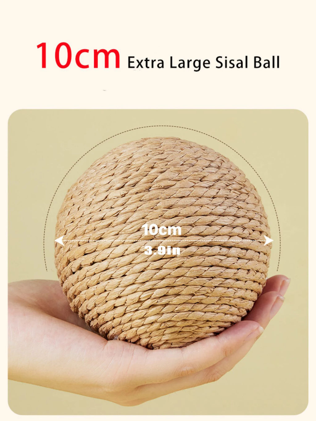10CM Interactive Cat Scratching Ball Toy For Kitten Teeth Cleaning Anti Bite Cat Ball Sounding Toy Pet Supplies