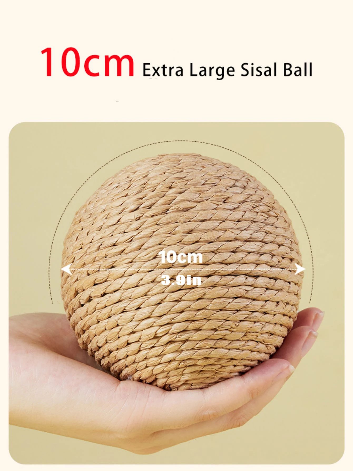 10CM Interactive Cat Scratching Ball Toy For Kitten Teeth Cleaning Anti Bite Cat Ball Sounding Toy Pet Supplies