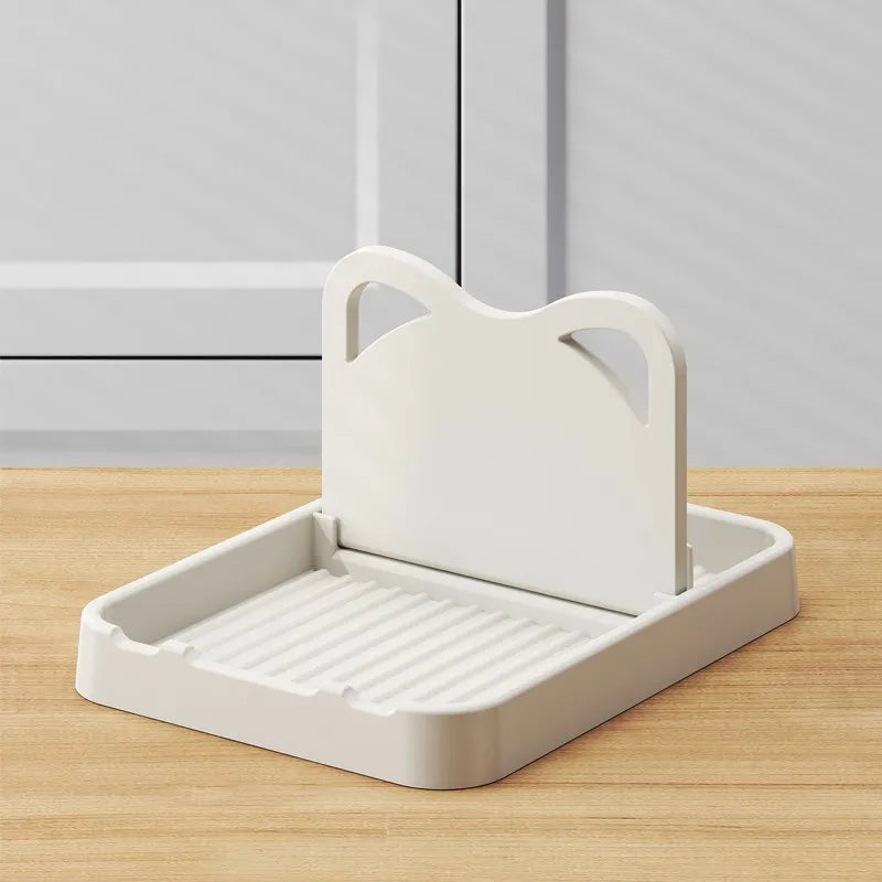 1-3PC Spatula Pot Lid Holder Foldable Multifunctional Upright Stand  Kitchen Draining Rack Wave Anti-slip Storage Organiser