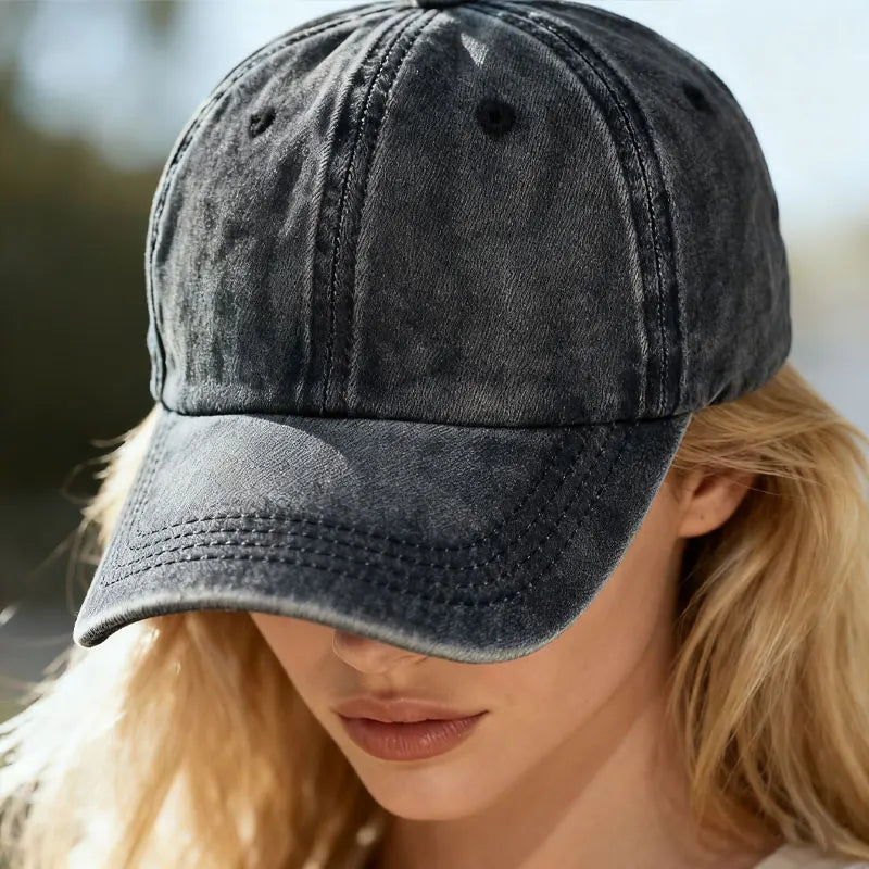 COKK Washed Cotton Adjustable Solid Color Baseball Cap Women Men Unisex Couple Cap Fashion Dad Hat Snapback Cap High Quality