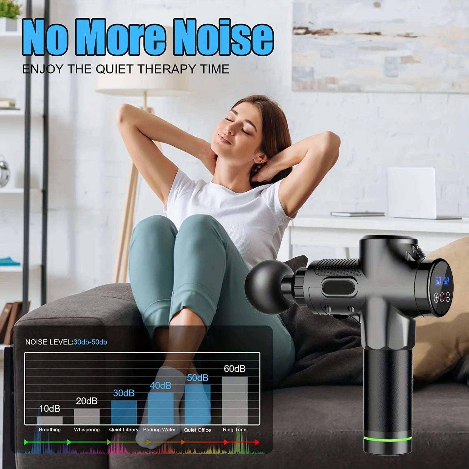 Portable Gun Vibration Massage Gun For Body Neck Back Deep Muscle Relaxation Fitness Slimming One Head