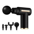 Electric massage gun, 4-piece deep tissue percussion massage tool, relaxes muscles in body parts and relieves pain.