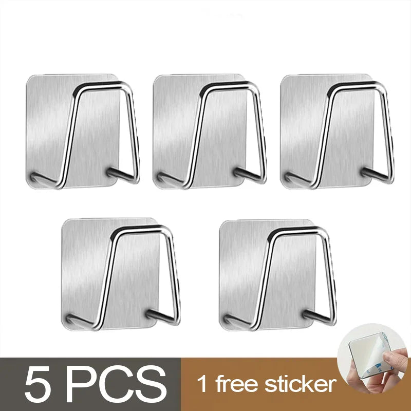 Kitchen Sponge Holder Sink Sponge Rack Stainless Steel Sponges Stand Drainer Sponges Sink Shelf for Knife Towel Holder Wall Hook