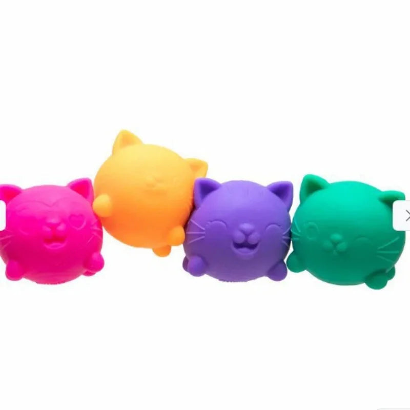 Schylling Needoh Cute Cat Squishy Toys Slow Rise Stress Relief Ball Sensory Fidget Toys for Adult Kids Anti-Anxiety Sensory Toys