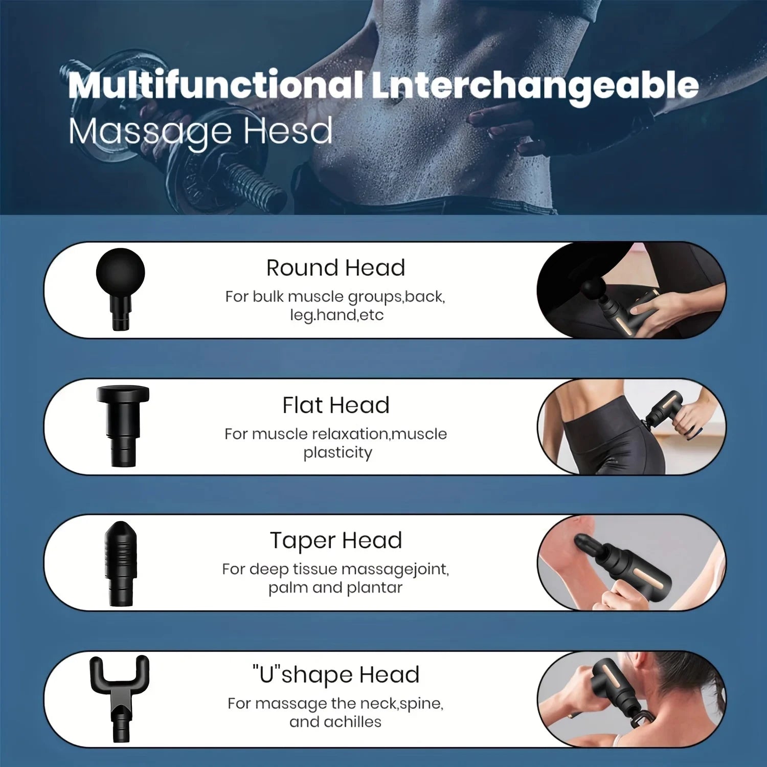 Portable Gun Vibration Massage Gun For Body Neck Back Deep Muscle Relaxation Fitness Slimming One Head
